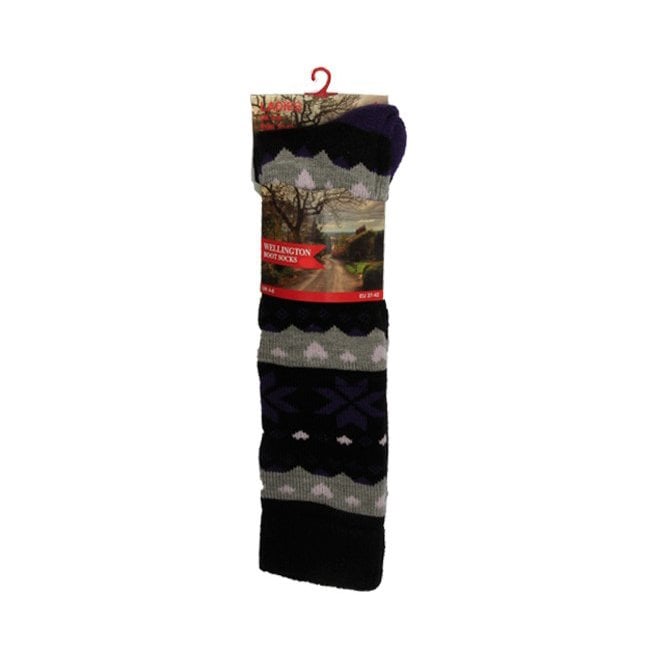 Otterdene  Womens Patterned Welly Sock