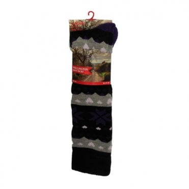 Otterdene Womens Patterned Welly Sock