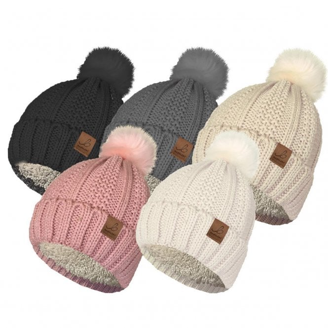 Otterdene  Womens Sherpa Lined Bobble Hat