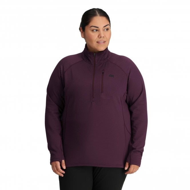 Outdoor Research  Womens Vigor Grid Fleece Half Zip-Plus