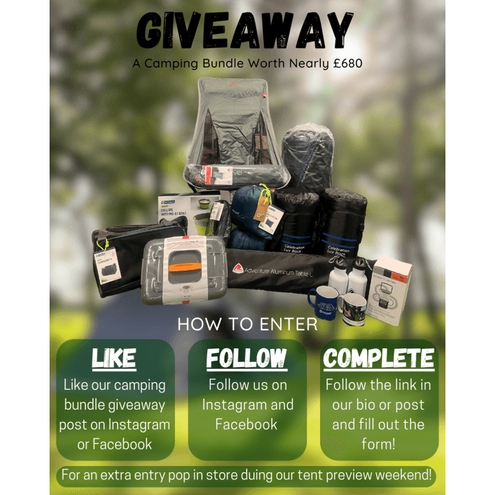 WIN A CAMPING BUNDLE WORTH NEARLY £680!