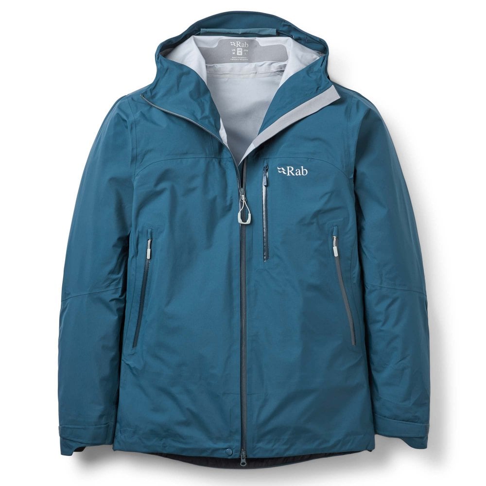 Rab Men's Firewall Mountain Pertex Waterproof Jacket: : : Tempest Blue Large - Outdoor Action - Image 3