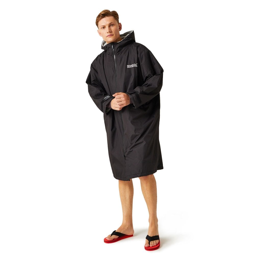 Regatta (Xs/S, Black) Outdoor Active Unisex Waterproof Zip Beach Surfing Changing Robe - Image 13
