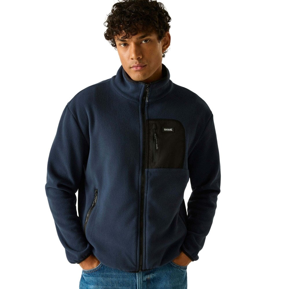 Regatta Men's Frankie Full Zip Fleece Jacket: : :, Col Navy/Black 4XL - Outdoor Action