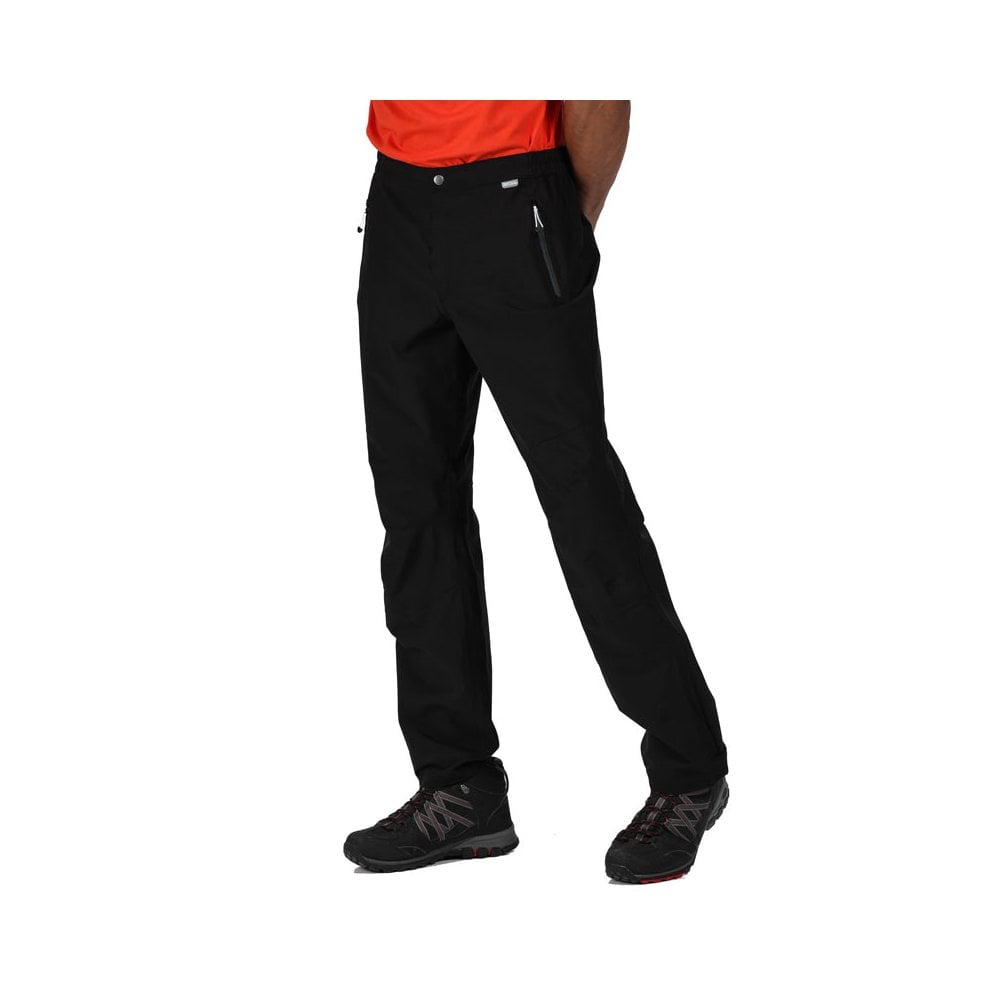 Regatta Men's Waterproof Highton Overtrousers - Black L Regular - Image 2