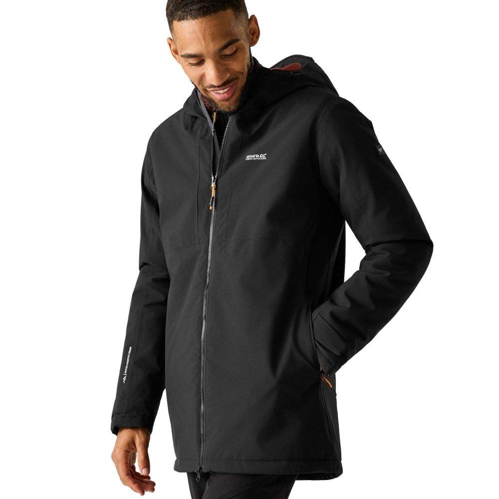 Regatta Men's Hoscar Waterproof Insulated Jacket: : : Black/Burnt Henna Medium - Outdoor Action
