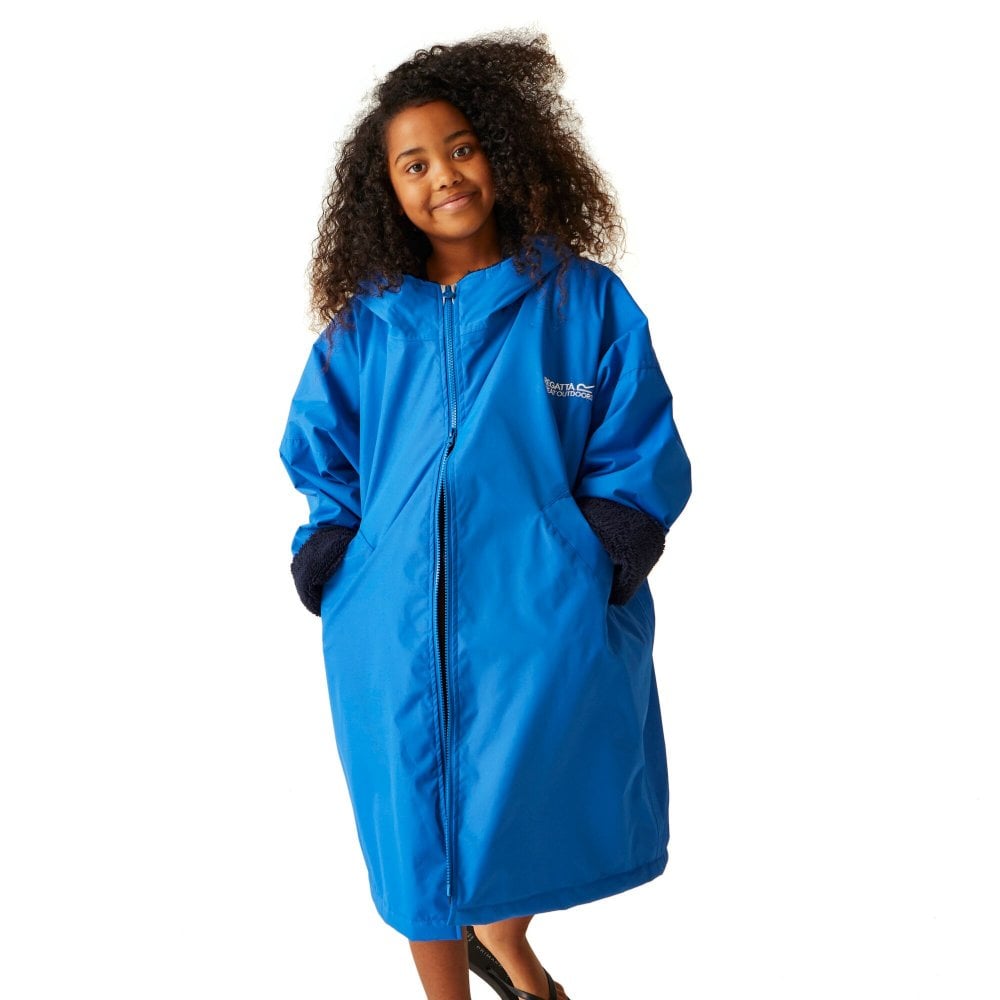 Regatta Junior Waterproof Changing Robe: Oxford Blue / Navy: 5-9Years