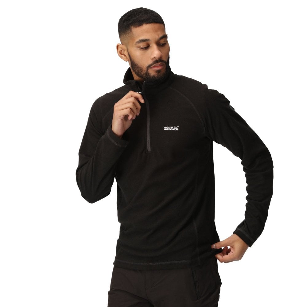 Regatta Men's Black Montes Lightweight Half Zip Fleece: : :, Colo Xxl