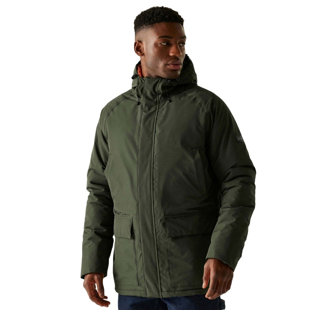 Regatta Men's Dark Khaki Savon Waterproof Insulated Jacket: : :, Xxl