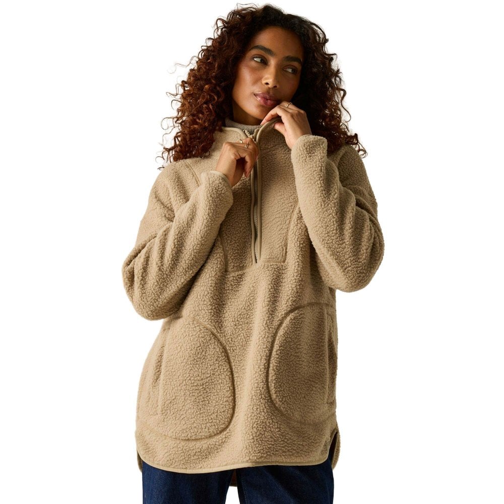 Regatta Women's Frankie Borg Longline Fleece: : :, Barleycorn Size 16 - Outdoor Action