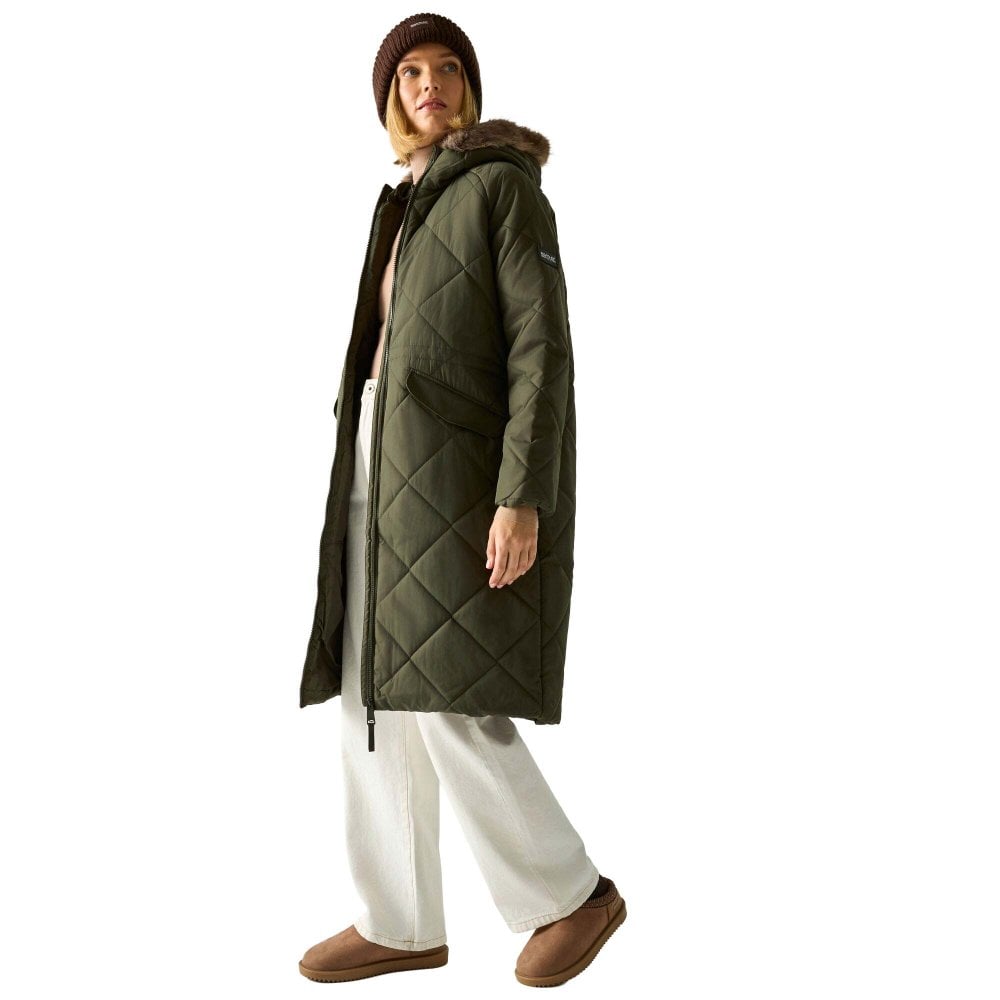 Regatta Women's Freyla Insulated Jacket: : :, Colou Dark Khaki Size 20 - Outdoor Action