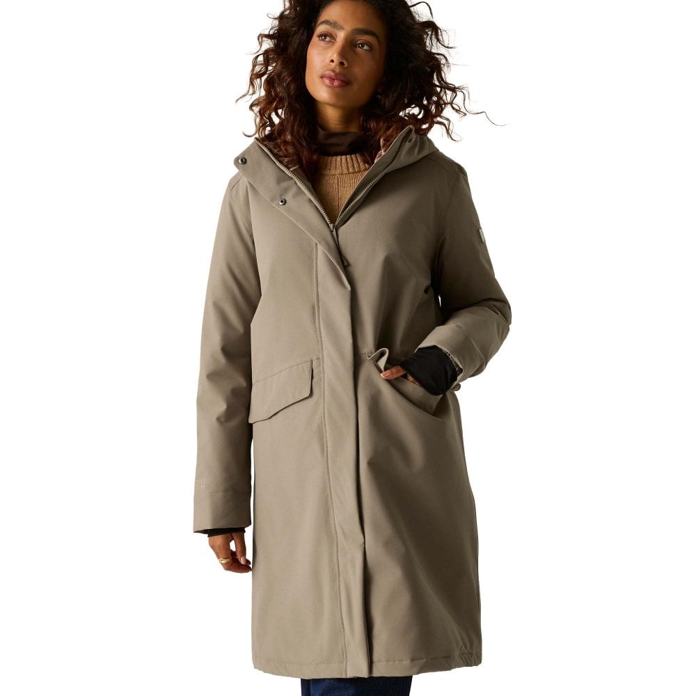 Regatta Women's Ramona Waterproof Insulated Jacket: /Abstract Leop Mocha/Abstract Leopard Spot Size 14 - Outdoor Action - Image 3