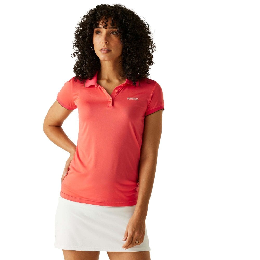 Regatta Women's Peach Bloom Solid Remex Ii Active Polo Shirt - Sample: : Size 10