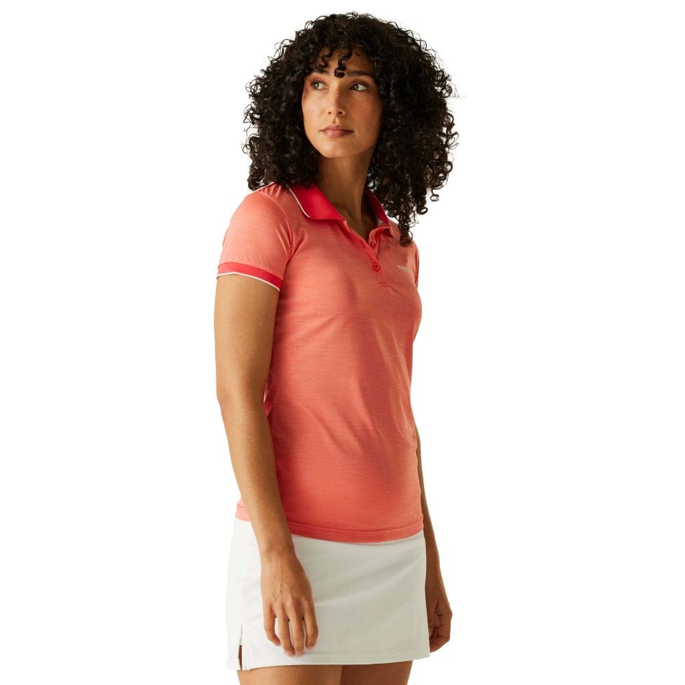 Regatta Women's Peach Bloom Remex Ii Active Polo Shirt - Sample: : Si Size 10