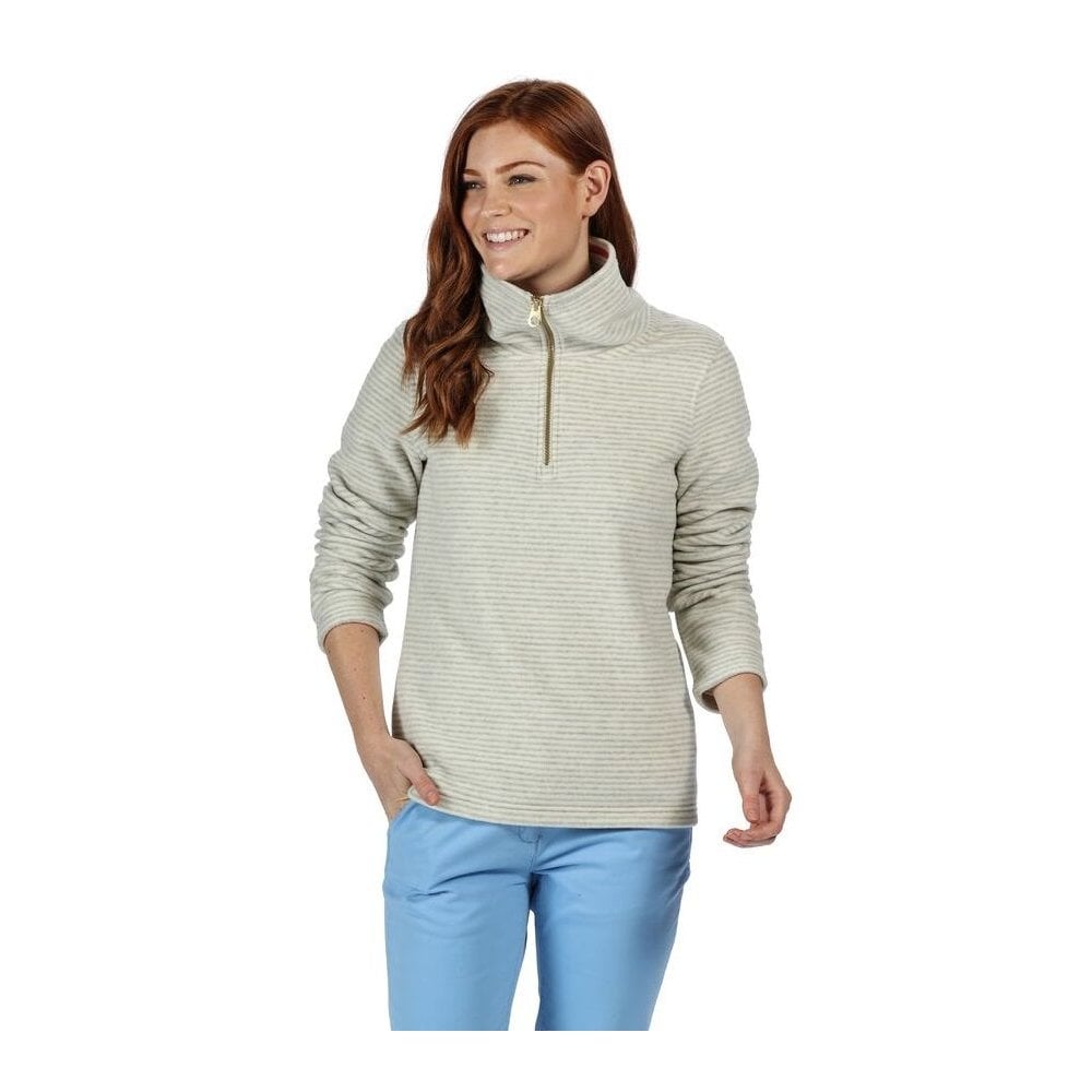 Pull Polaire Regatta Solenne Femme - Taille UK 12, Bleu Marine Et Sarcelle, Occasion, Demi-zip