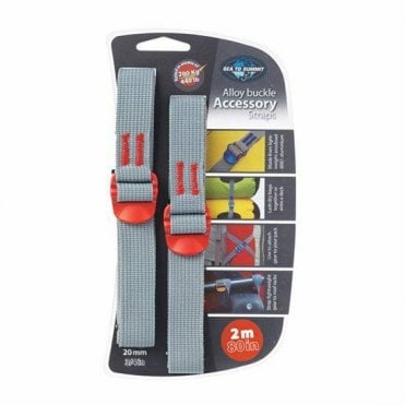 Sea to Summit Accessory Straps 20mm x 2m Alloy Buckle - Red