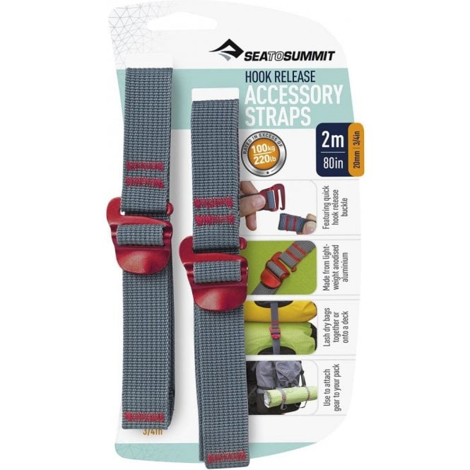 Sea to Summit  Hook Release Accessory Straps 20mm x 2m Hook Release