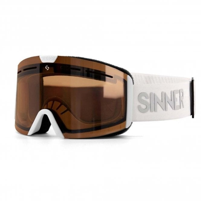 Sinner  Arc Trans+ Goggle - White With Double Trans+ Flash Mirror Orange