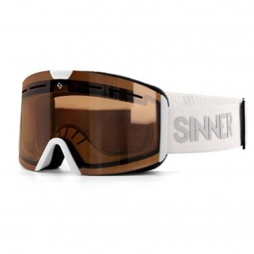 Sinner Arc Trans+ Goggle - White With Double Trans+ Flash Mirror Orange