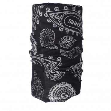 Sinner Bandana Neck Tube - Black Paisley