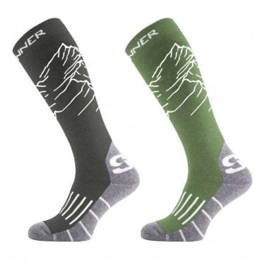 Sinner Mens Mountain Ski Socks - Double Pack