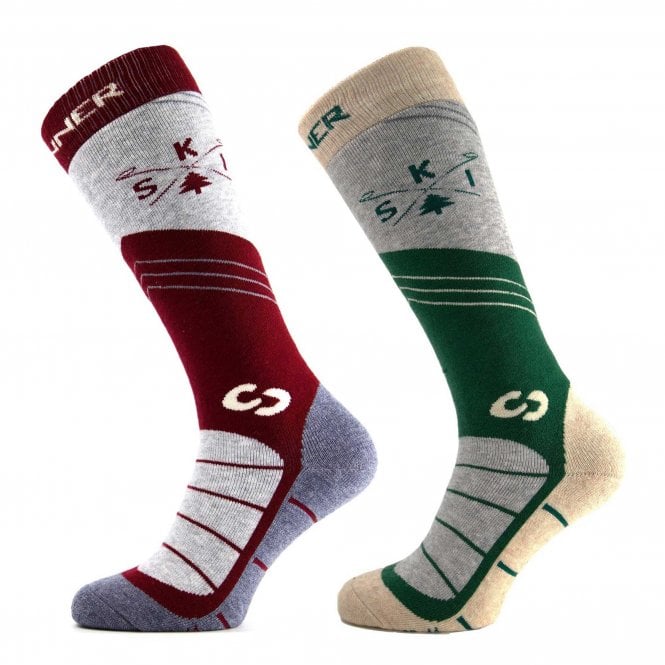 Sinner  Ski Mountain Socks Twin Pack