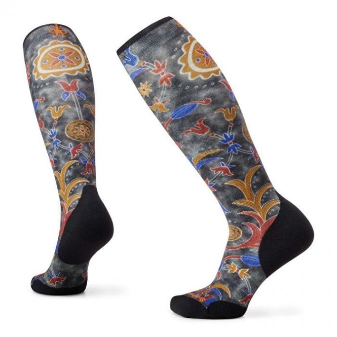 Smartwool  Womens Ski Targeted Cushion Royal Floral Print OTC Socks