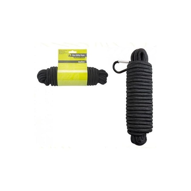 Summit  15 Metre x 9mm Utility Rope W/Caribiner