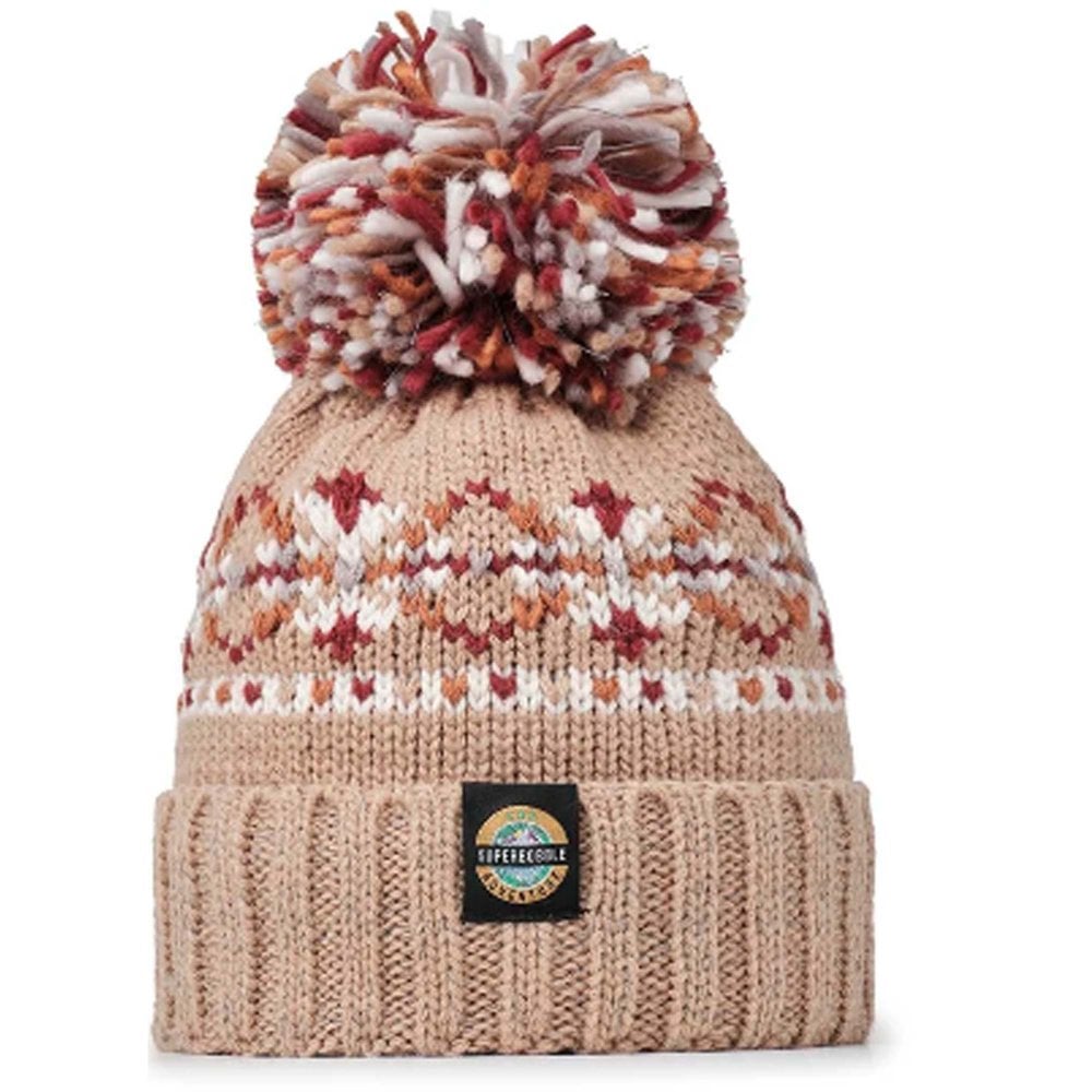 Super Bobble Men's Superbobble Granita Nordic Knit Hat Light/Dark 55Cm - Outdoor Action