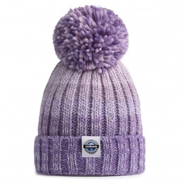 SuperBobble Lavender Gradient Rib Reflective Beanie