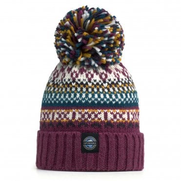 SuperBobble Lingonberry Nordic Knit Reflective Beanie