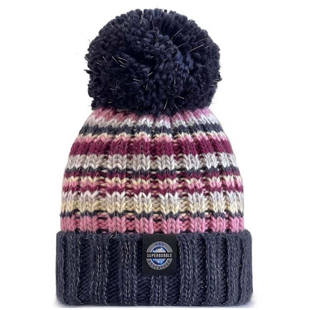 Super Bobble Men's Superbobble Lofoten Rib - Striped Hat Pink/Cream/Light - Outdoor Action