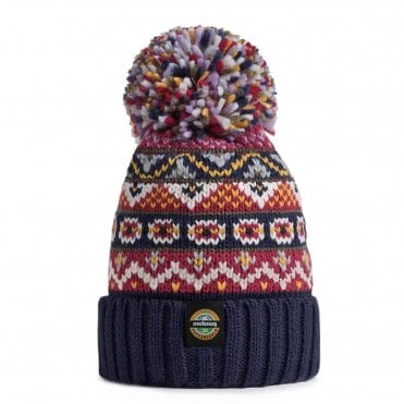 SuperBobble Midnight Blue Fairisle Reflective Beanie