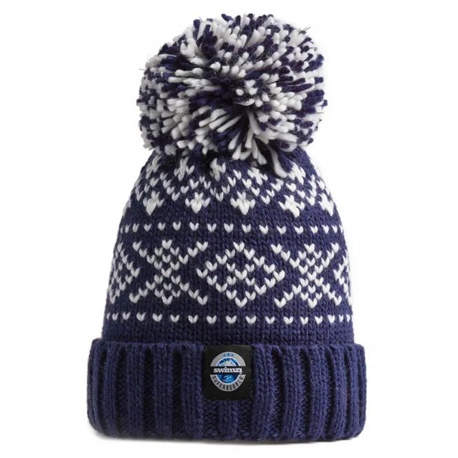 Super Bobble SuperBobble Navy Nordic Knit Reflective Beanie