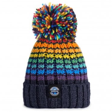 SuperBobble Rainbow Pride Midnight Blue Reflective Beanie