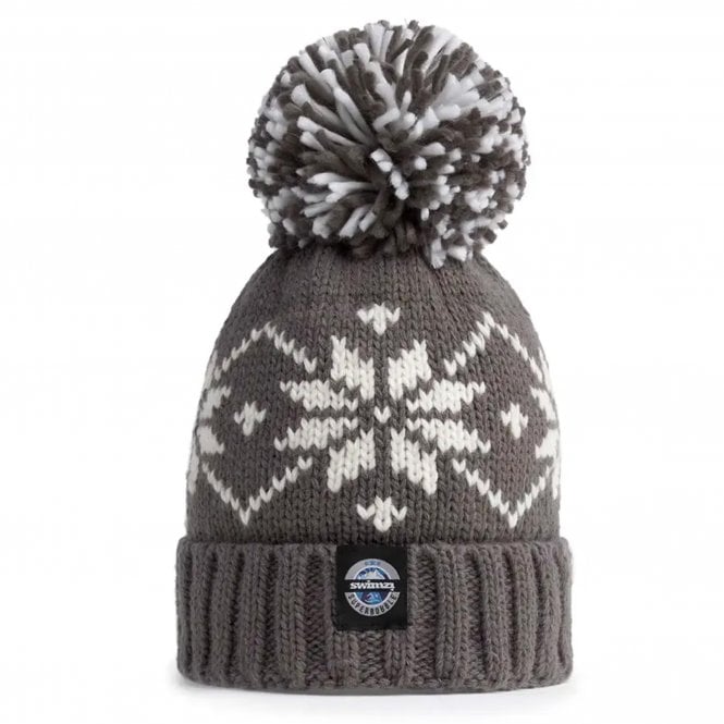Super Bobble SuperBobble Slate Flora Nordic Knit Reflective Beanie
