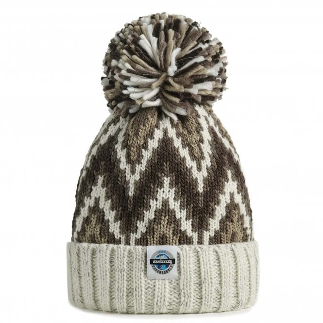 Super Bobble SuperBobble Truffle Cream Zig-Zag Reflective Beanie