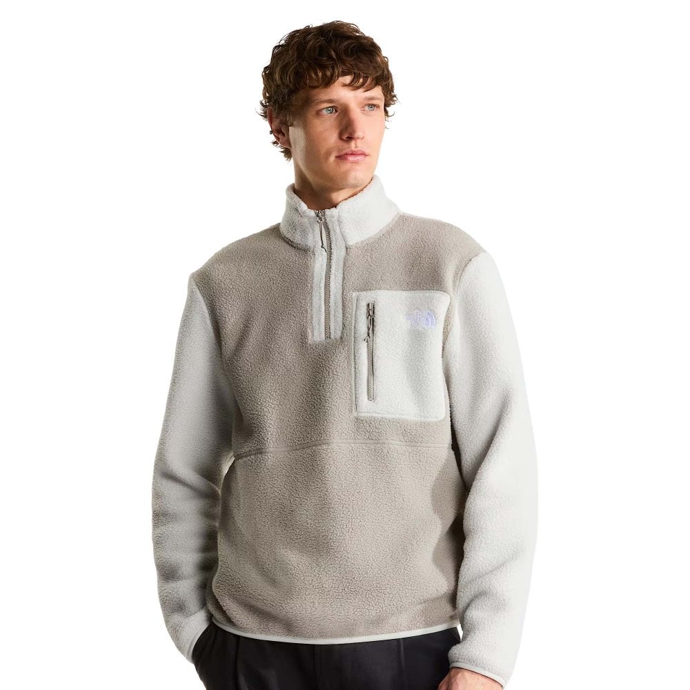 The North Face Men's Yumiori 1/4 Zip Fleece: : Siz Stone Slab/Cumulus Cloud Medium - Outdoor Action