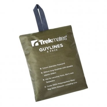 Trekmates Guylines 4 Pack - Olive