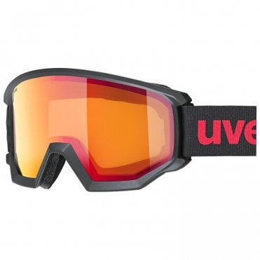 Uvex Athletic FM Goggle - Black/Mirror Red-S2