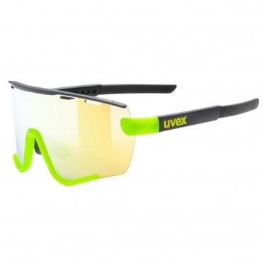 Uvex Sportstyle 236 Sunglasses Set - Black Yellow Mat