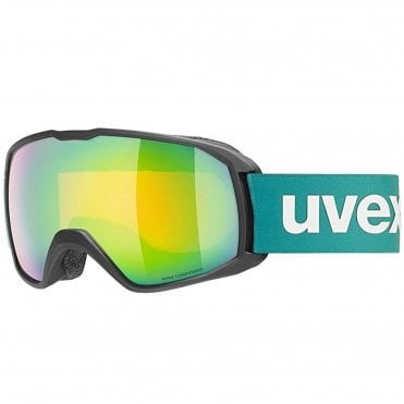 Uvex Xcitd CV Goggle - Black/Mirror Green - S3