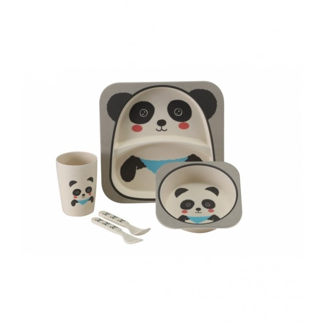 Vango  Panda Kids Tableware Set Bamboo