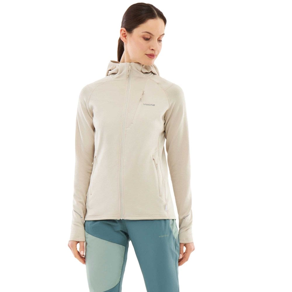 Viking Ladies Birger Hooded Midlayer : Beige: L Size: L, Colour: Beige