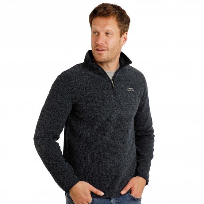Weird Fish  Errill Eco 1/4 Zip Textured Fleece