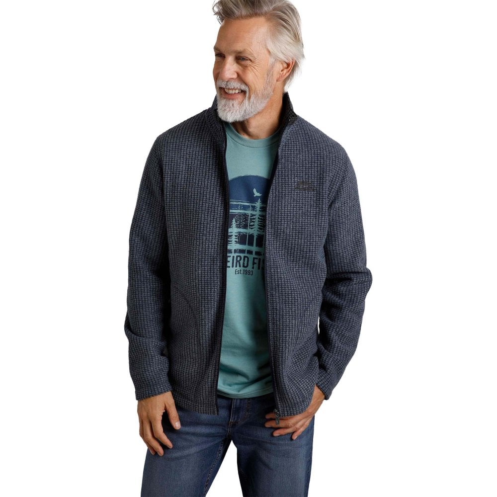 Weird Fish Men's Navy Shires Full Zip Grid Fleece In | : Medium - Image 4