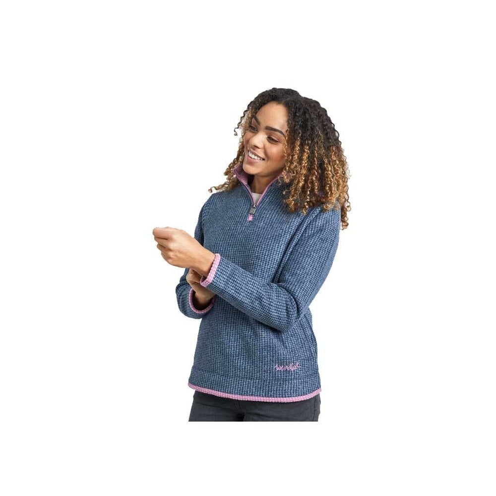 Weird Fish Women's Navy Beyonce Eco 1/4 Zip Fleece - Image 2