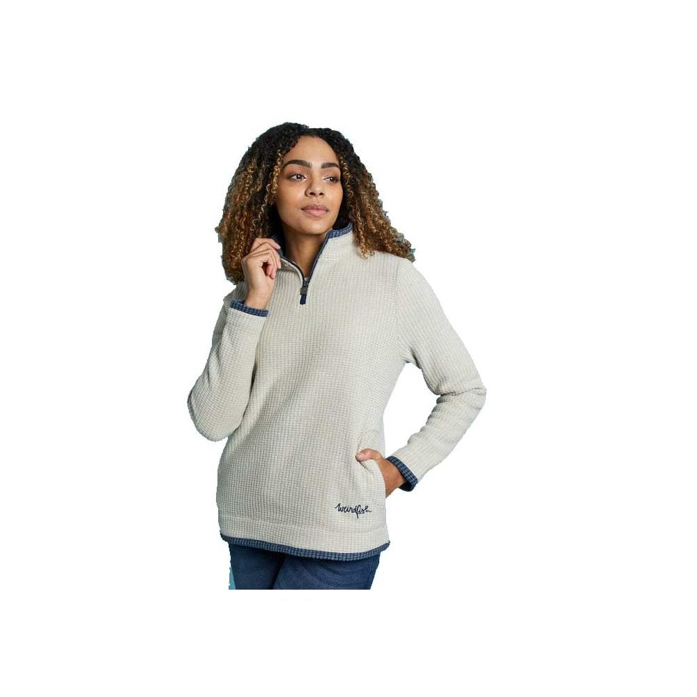 Weird Fish Women's Ecru Beye Eco 1/4 Zip Fleece: : :, Colour: Size 20
