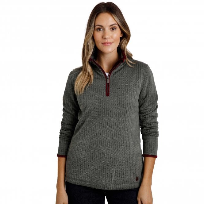 Weird Fish  Womens Lilie 1/4 Zip Herringbone Fleece