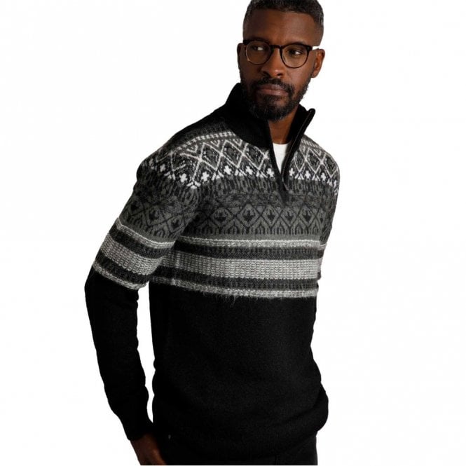 Weird Fish  Yarmouth Eco 1/4 Zip Fairisle Jumper